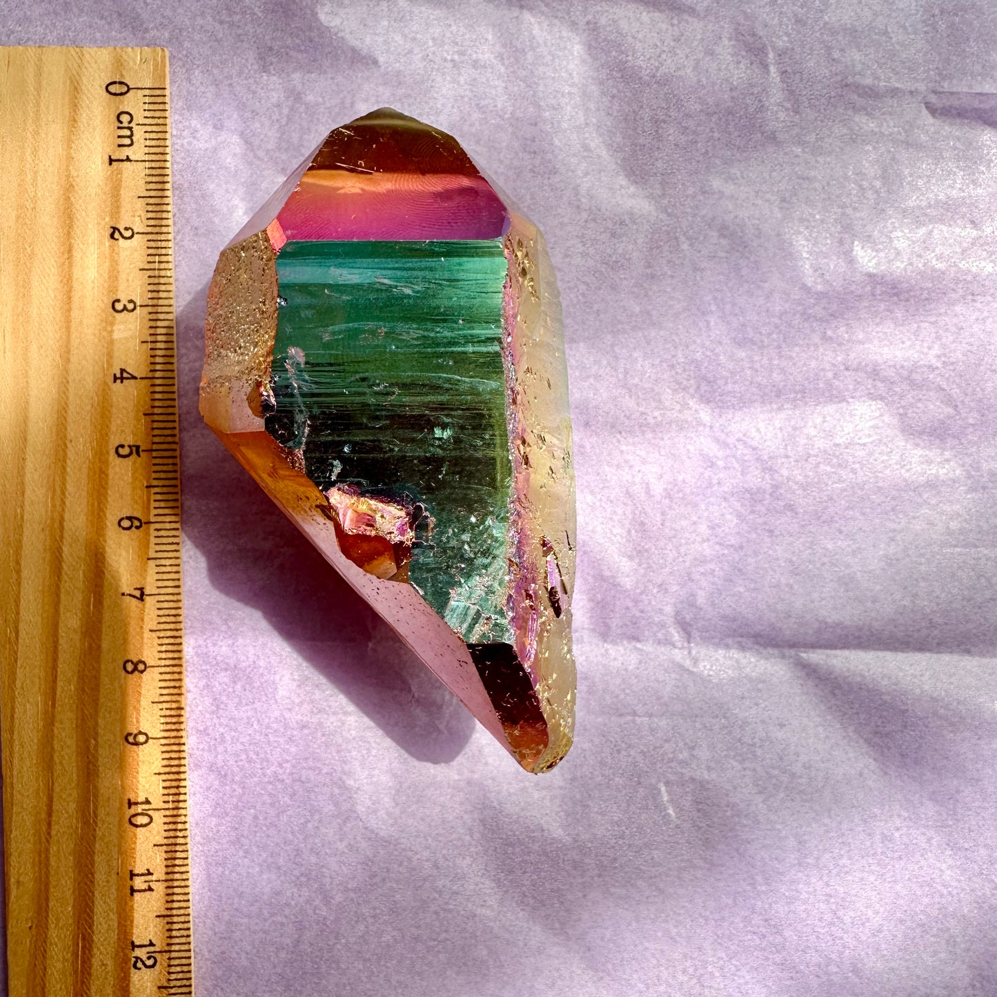 Sunset Aura Quartz | Double Terminated