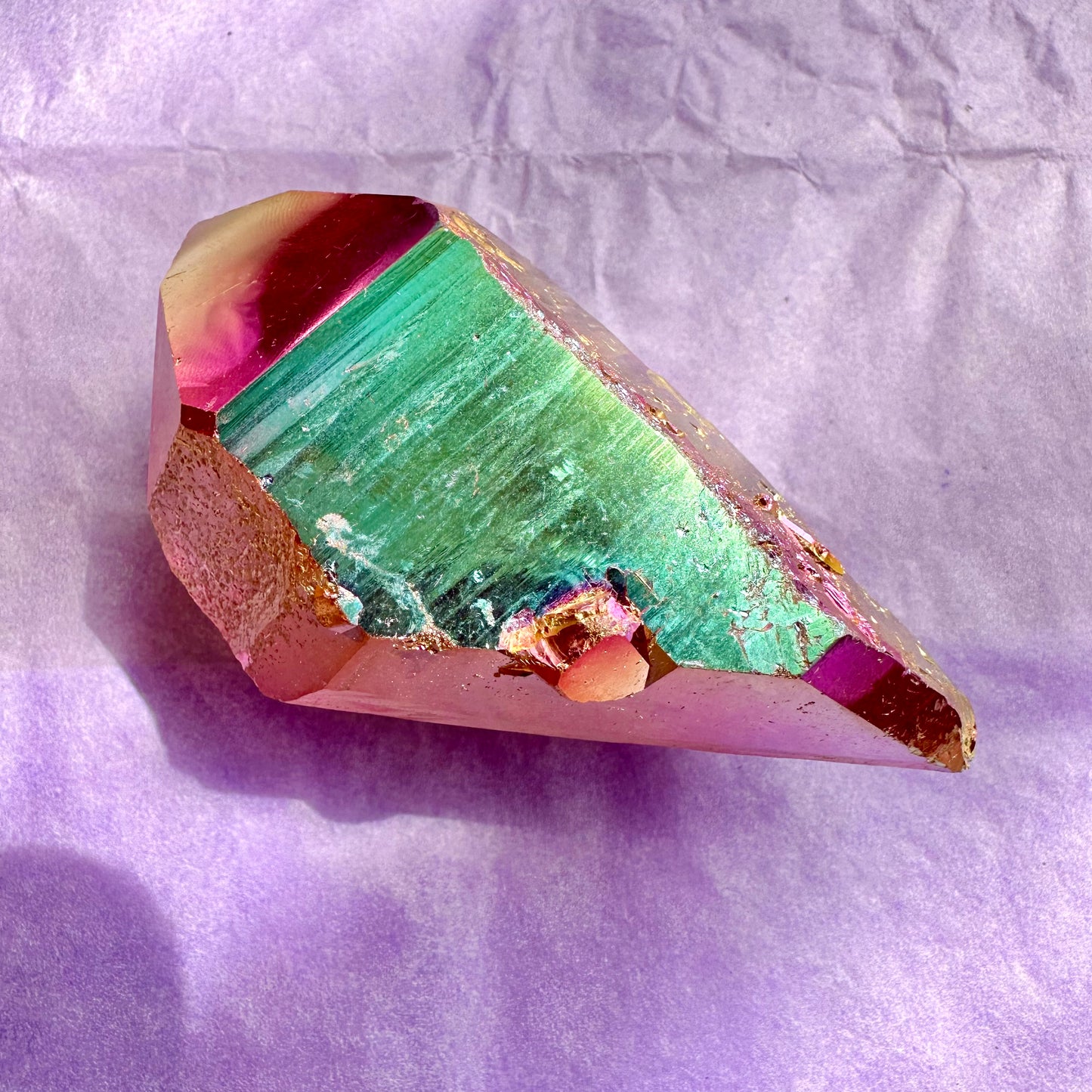 Sunset Aura Quartz | Double Terminated