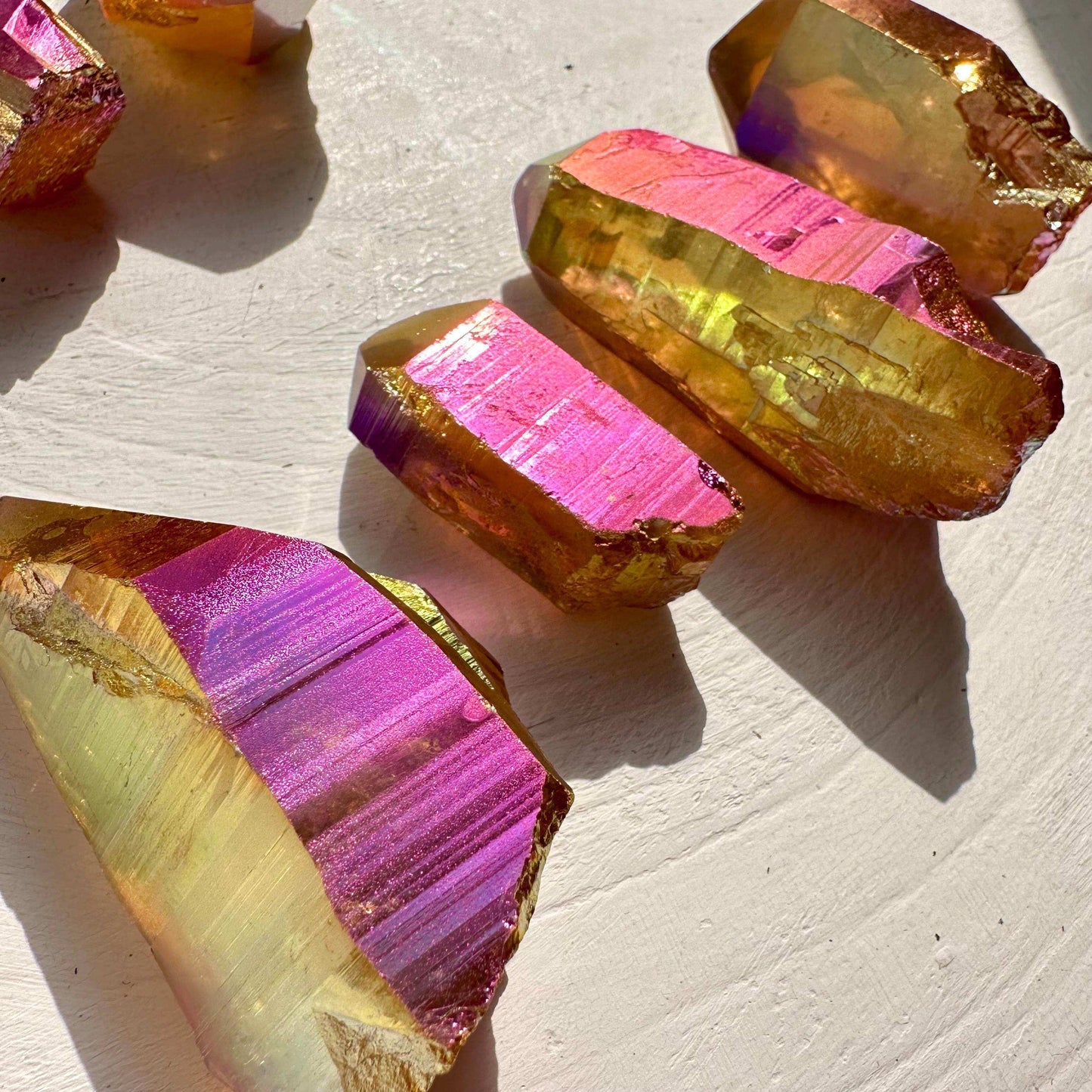 Sunset Aura Quartz Crystal - GetYourCrystal
