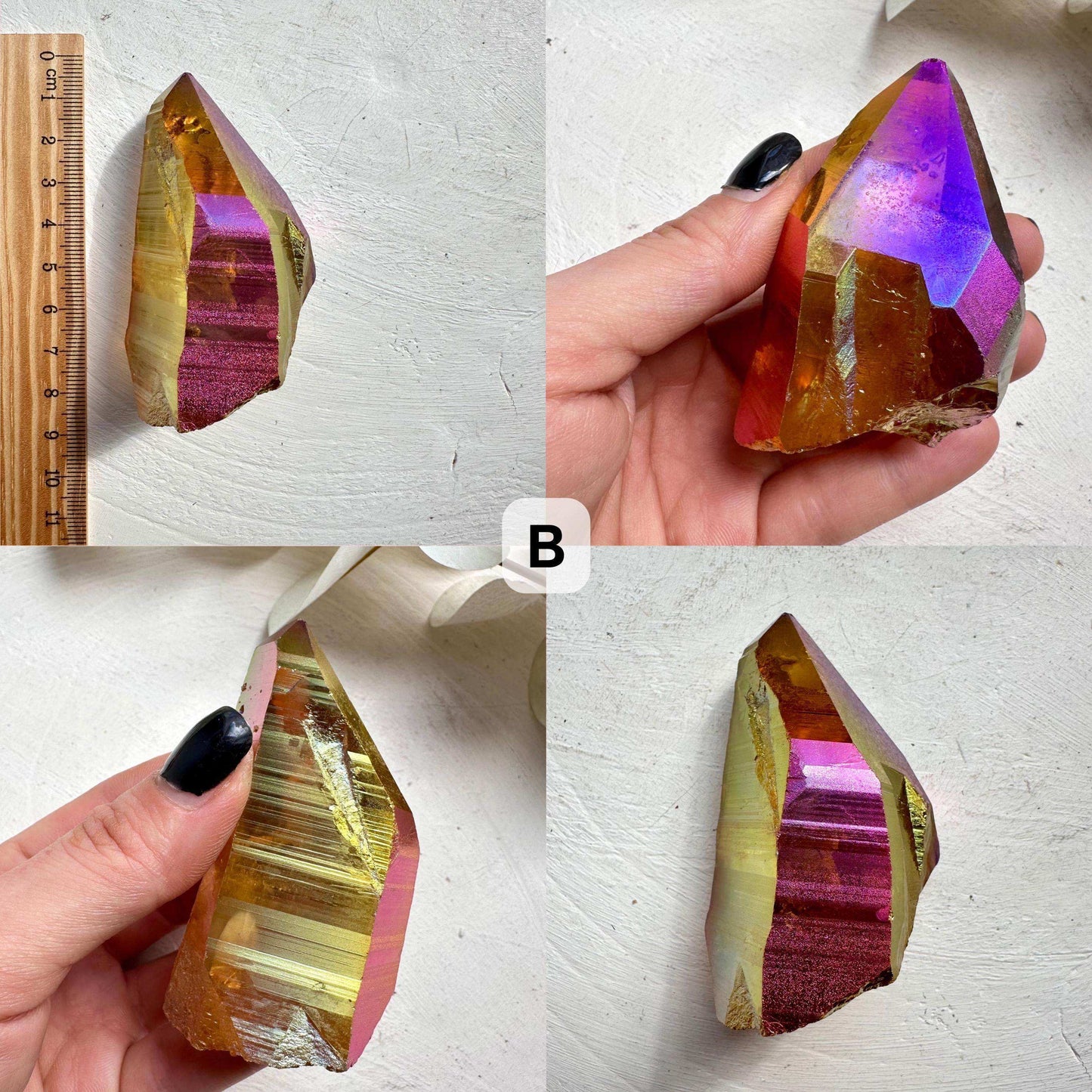 Sunset Aura Quartz Crystal - GetYourCrystal