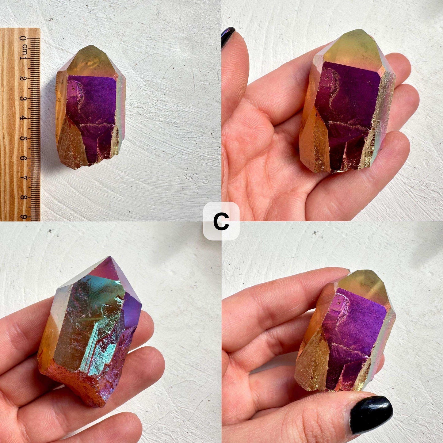 Sunset Aura Quartz Crystal - GetYourCrystal