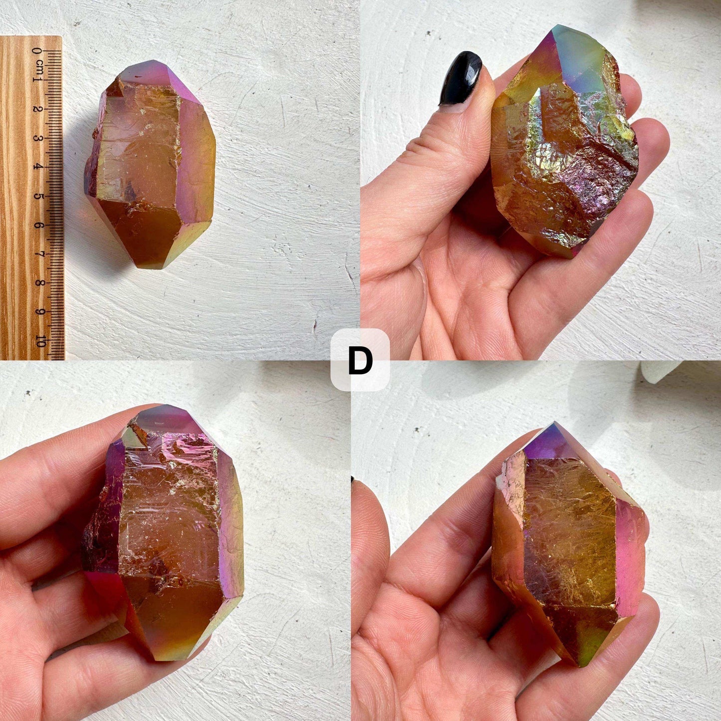 Sunset Aura Quartz Crystal - GetYourCrystal