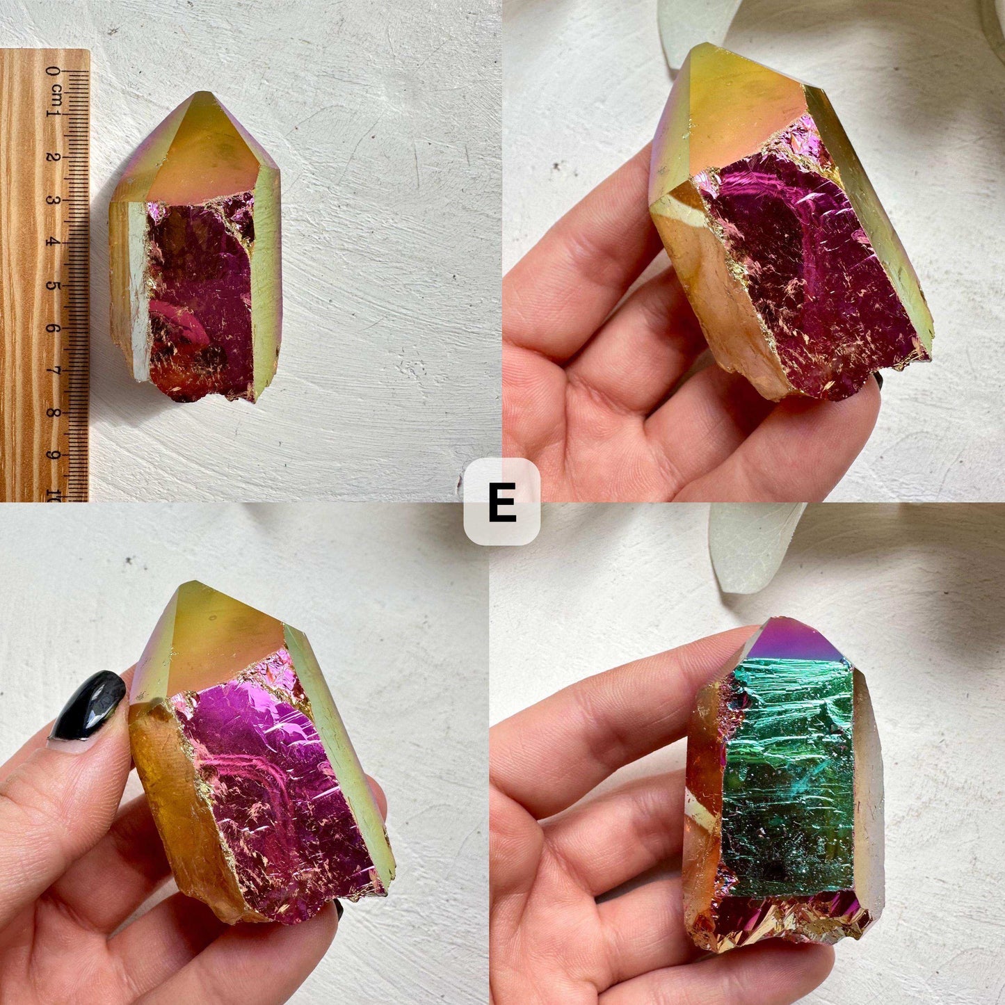 Sunset Aura Quartz Crystal - GetYourCrystal