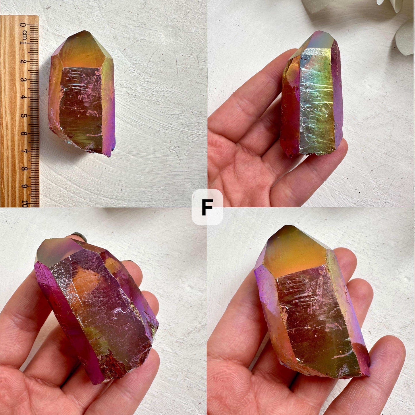 Sunset Aura Quartz Crystal - GetYourCrystal