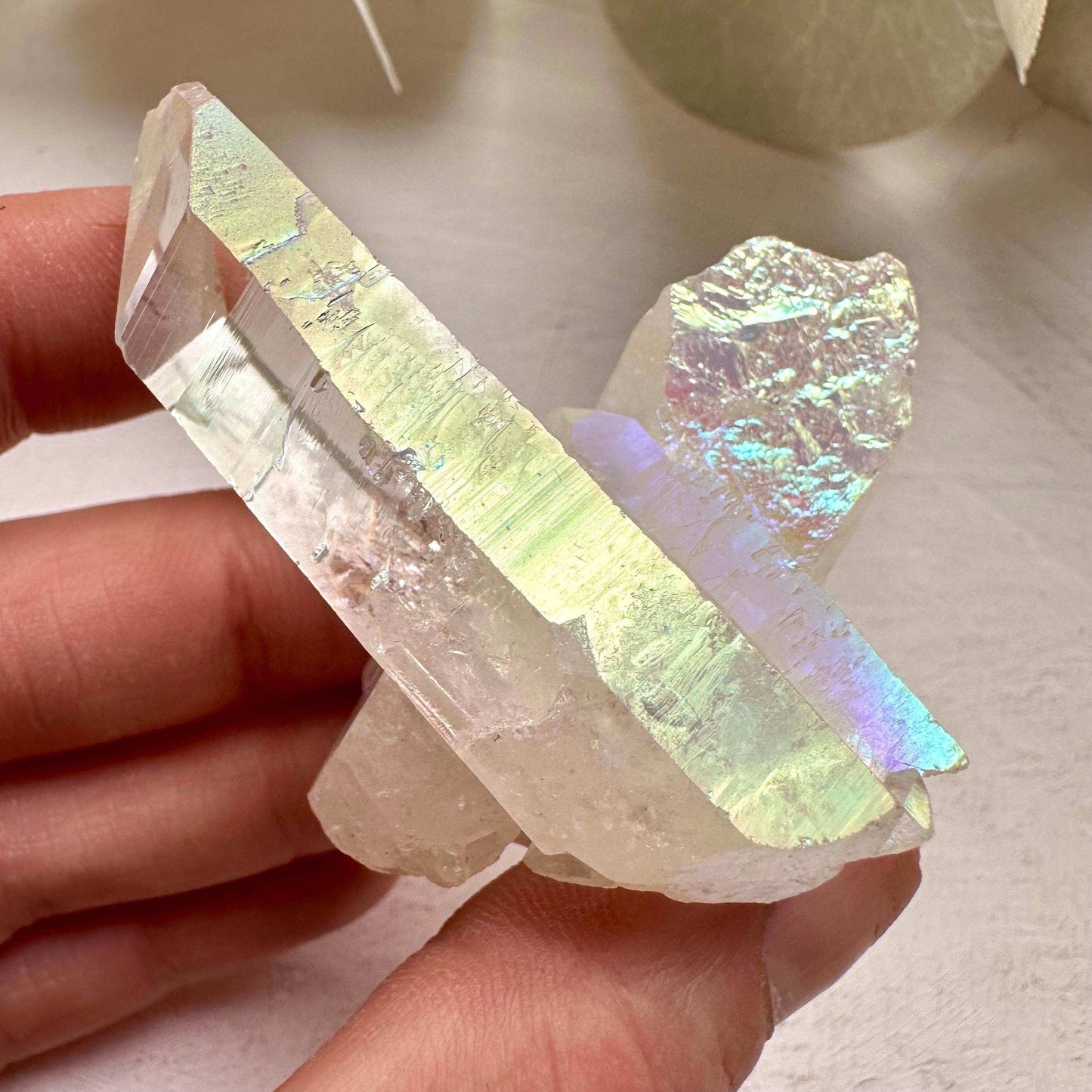 Angel Aura Quartz Cluster - GetYourCrystal