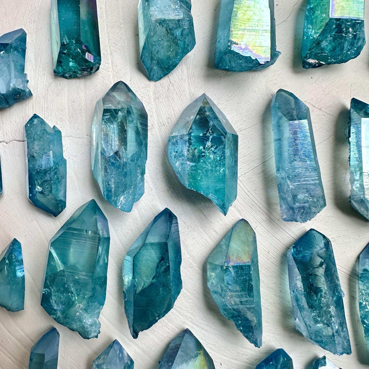 Aqua Aura Quartz Point - GetYourCrystal