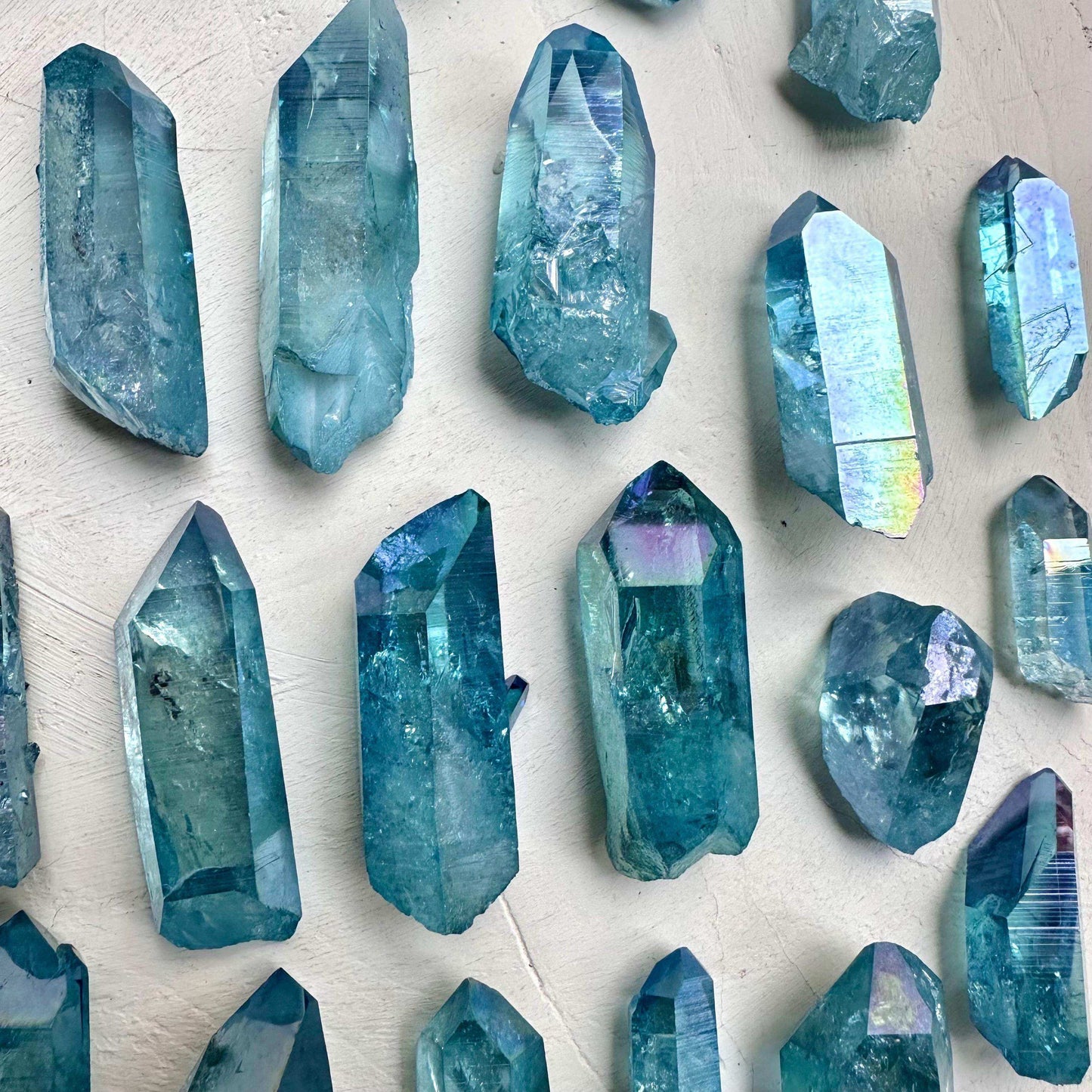 Aqua Aura Quartz Point - GetYourCrystal