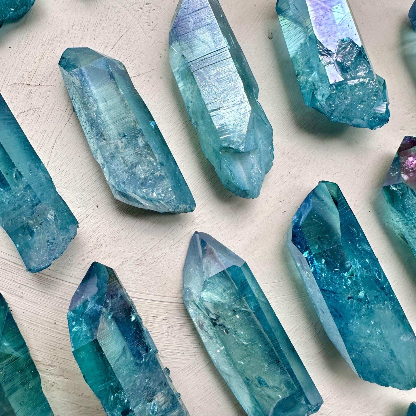 Aqua Aura Quartz Point - GetYourCrystal