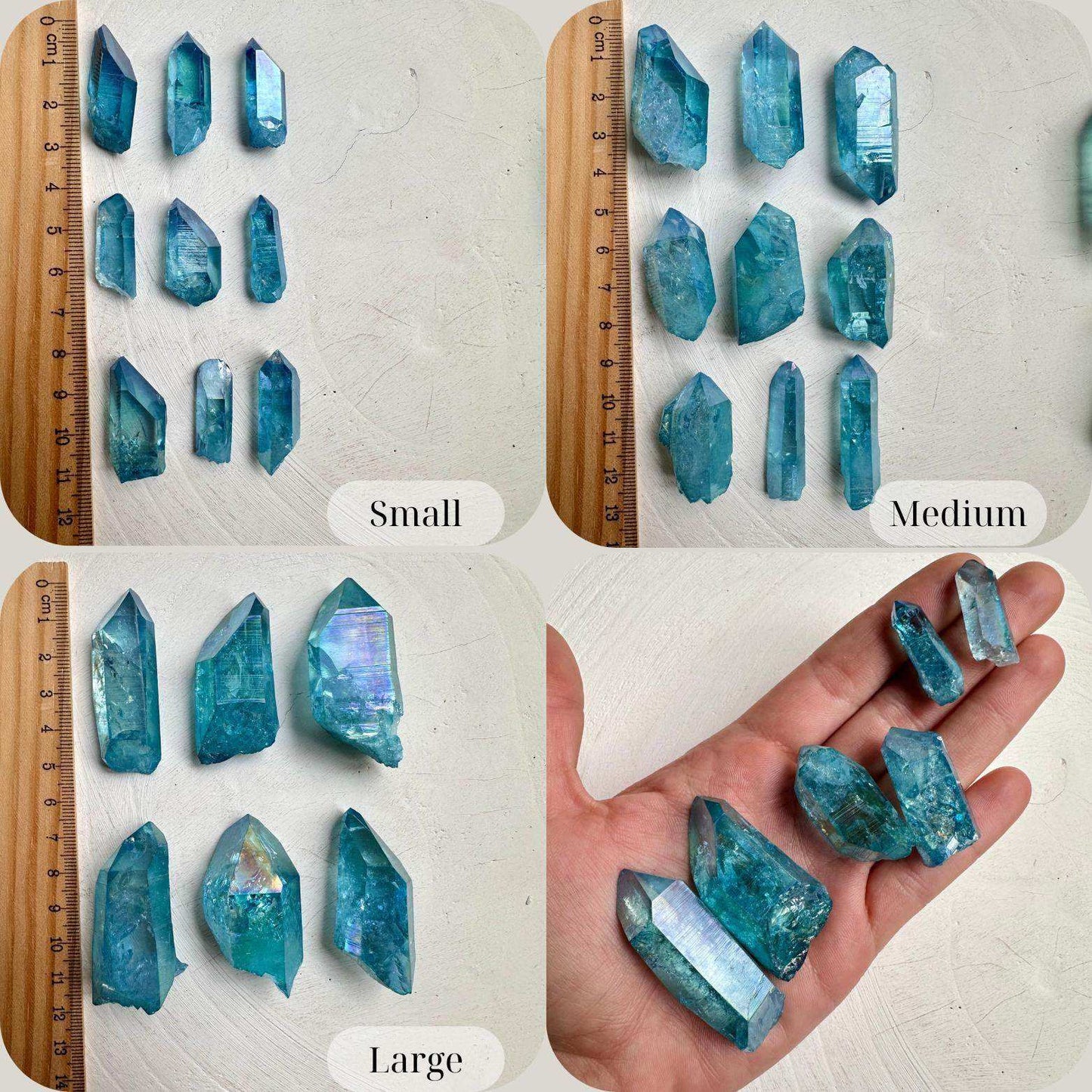 Aqua Aura Quartz Point - GetYourCrystal