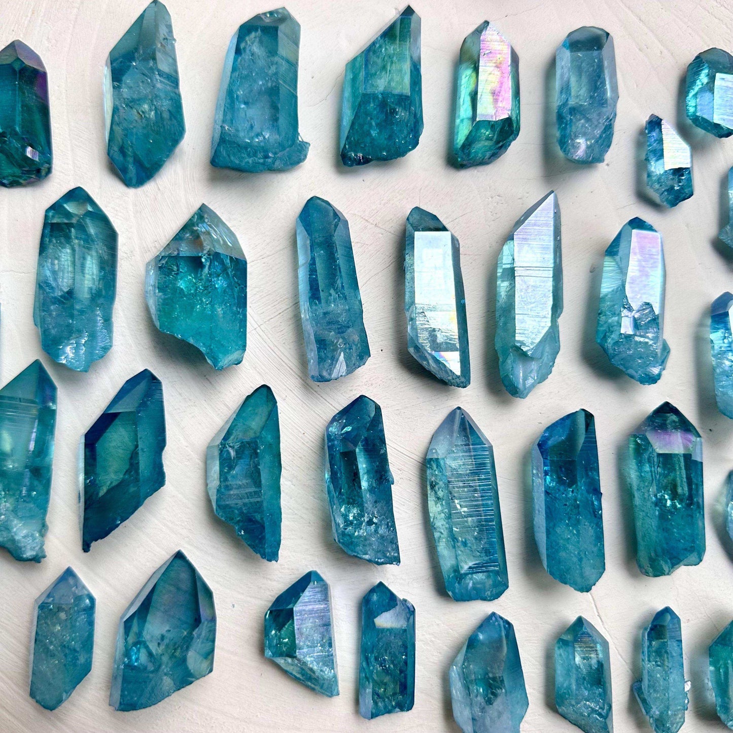 Aqua Aura Quartz Point - GetYourCrystal