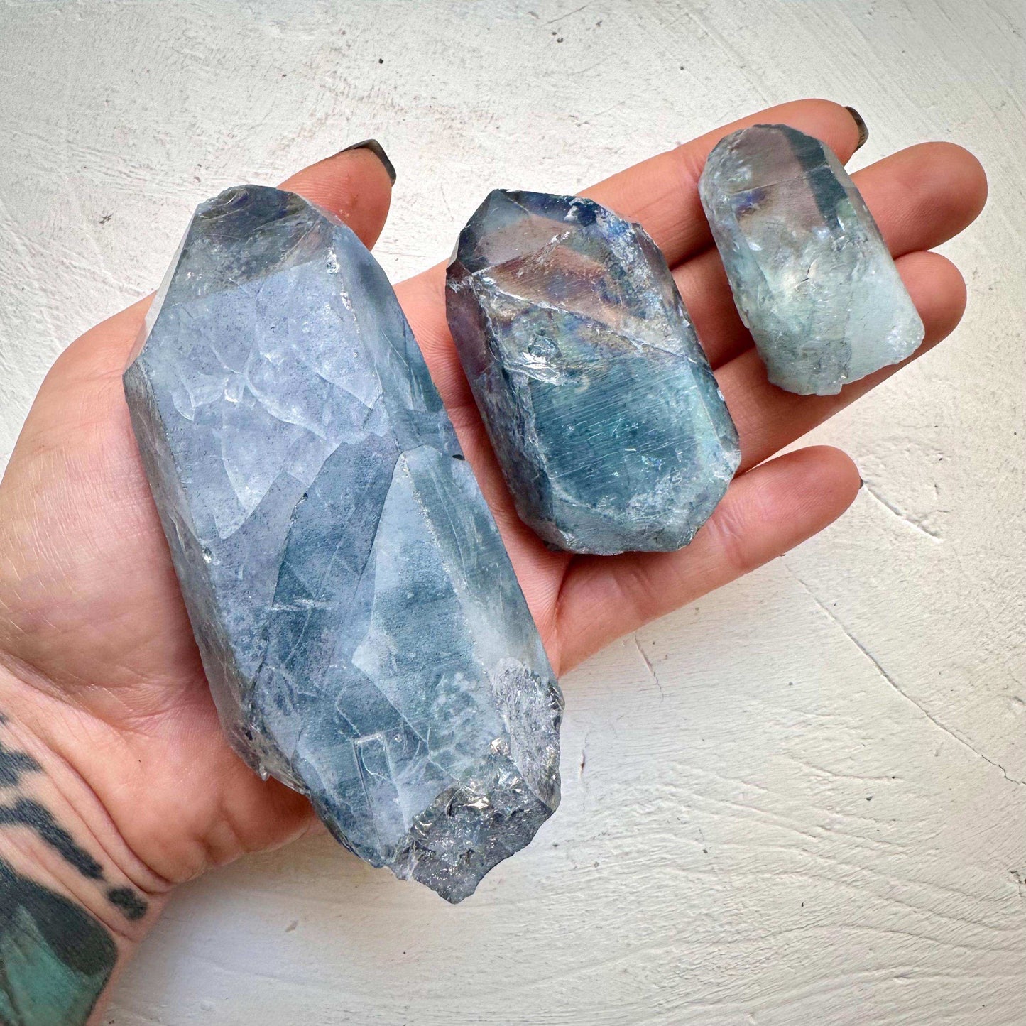 Aqua Aura Quartz Lot - B QUALITY - GetYourCrystal