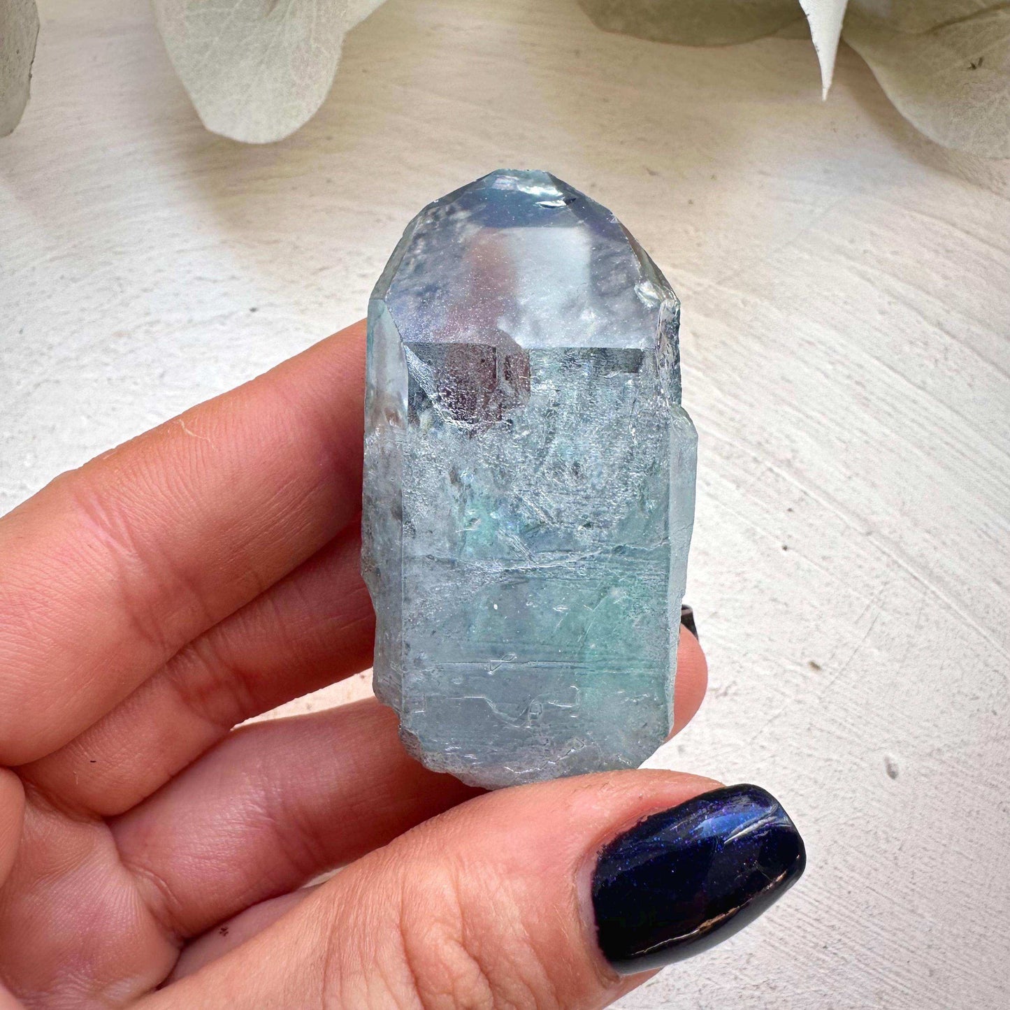 Aqua Aura Quartz Point - GetYourCrystal