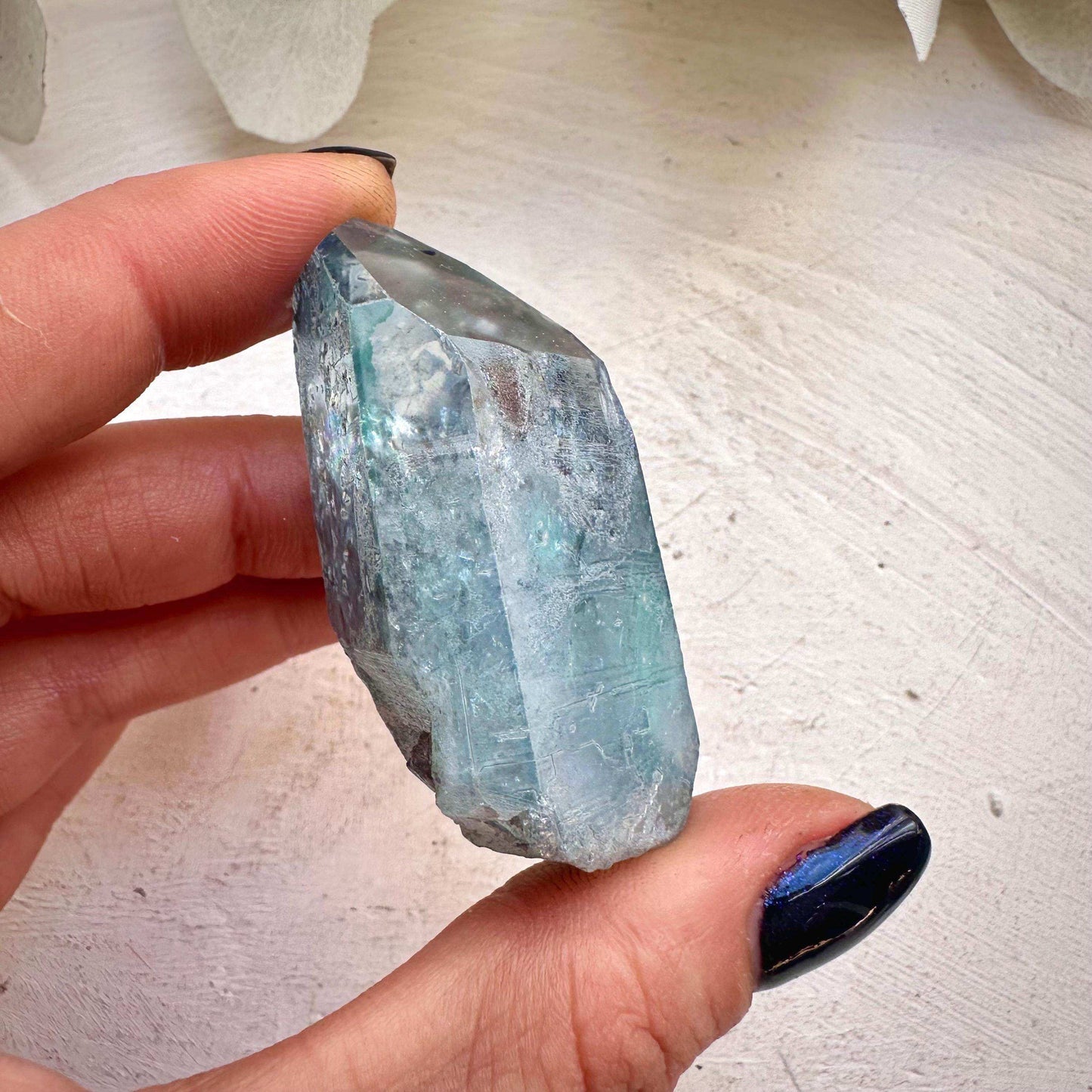 Aqua Aura Quartz Point - GetYourCrystal