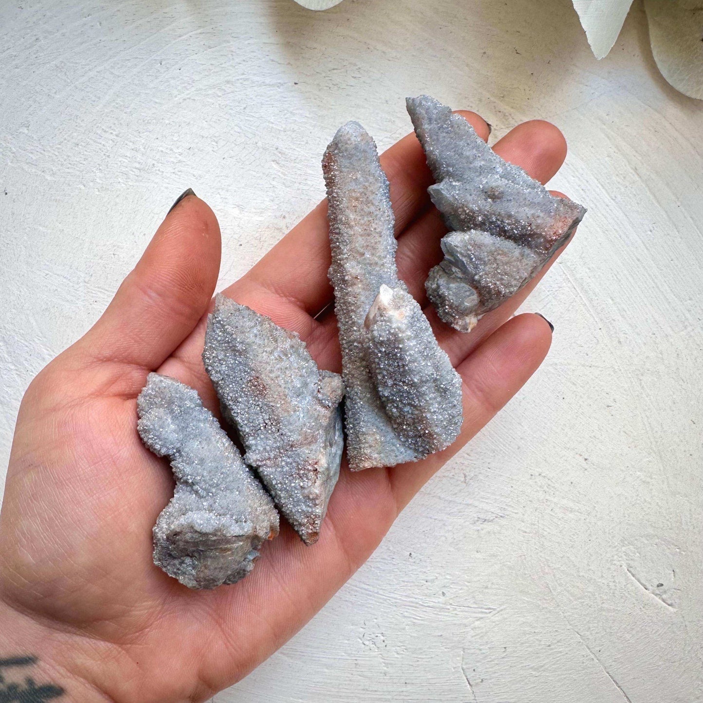 Aqua Aura Spirit Quartz - 4pc Lot - GetYourCrystal
