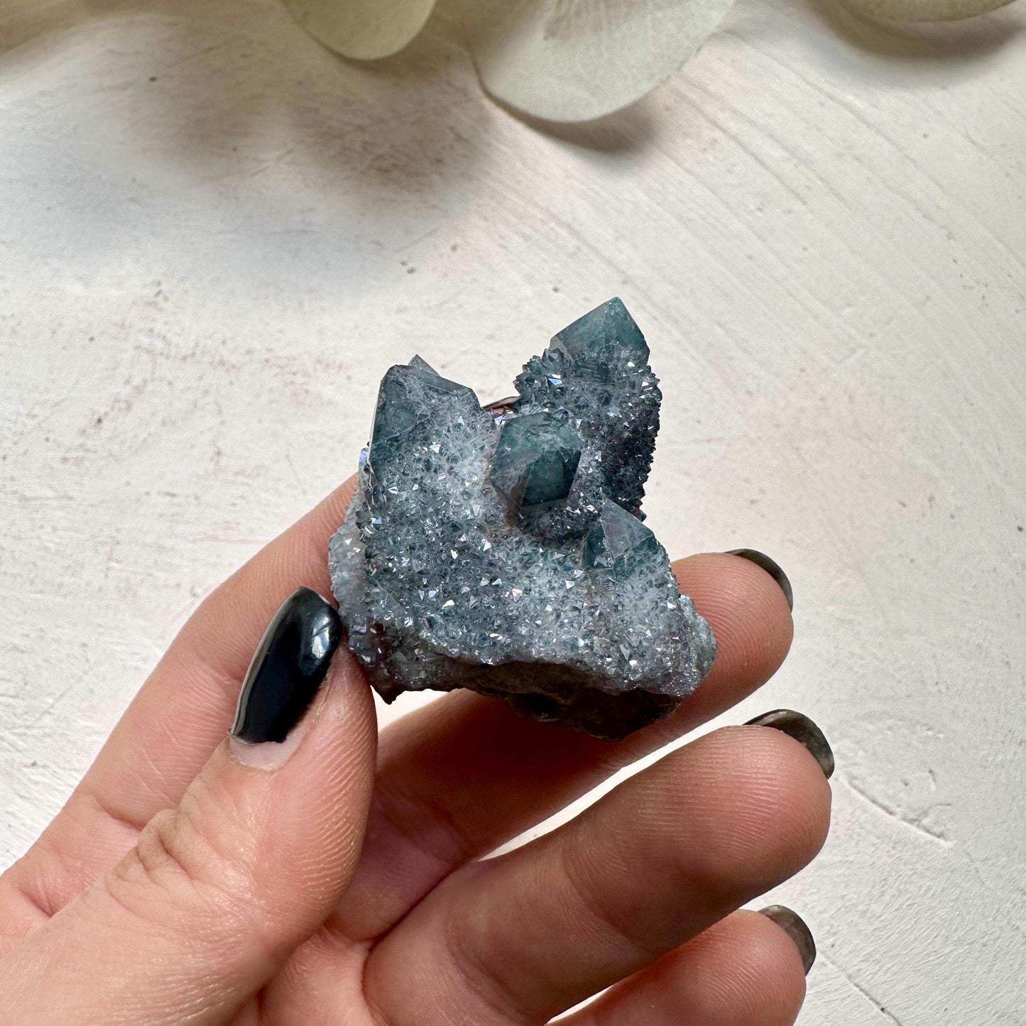 Aqua Aura Spirit Quartz Cluster - 24g - GetYourCrystal