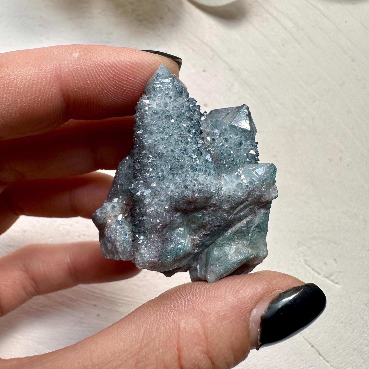Aqua Aura Spirit Quartz Cluster - 24g - GetYourCrystal