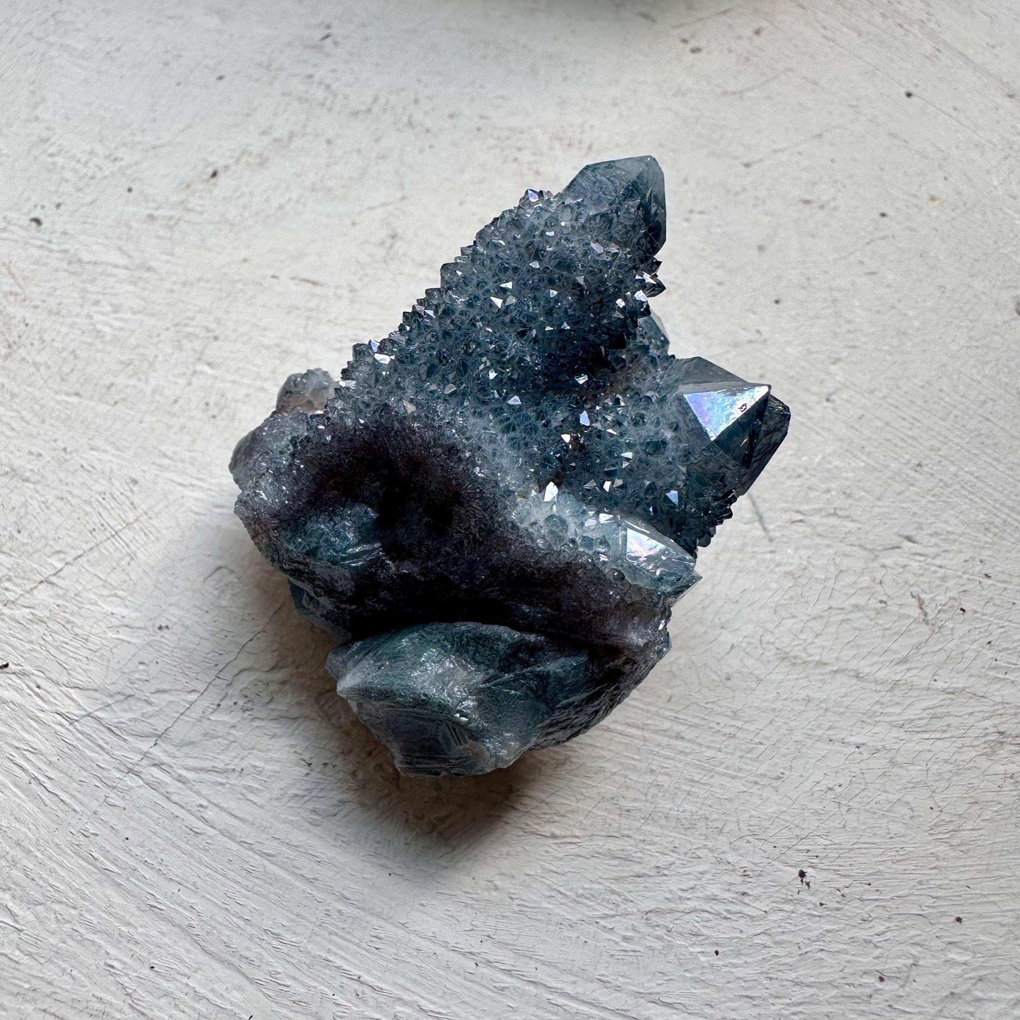 Aqua Aura Spirit Quartz Cluster - 24g - GetYourCrystal