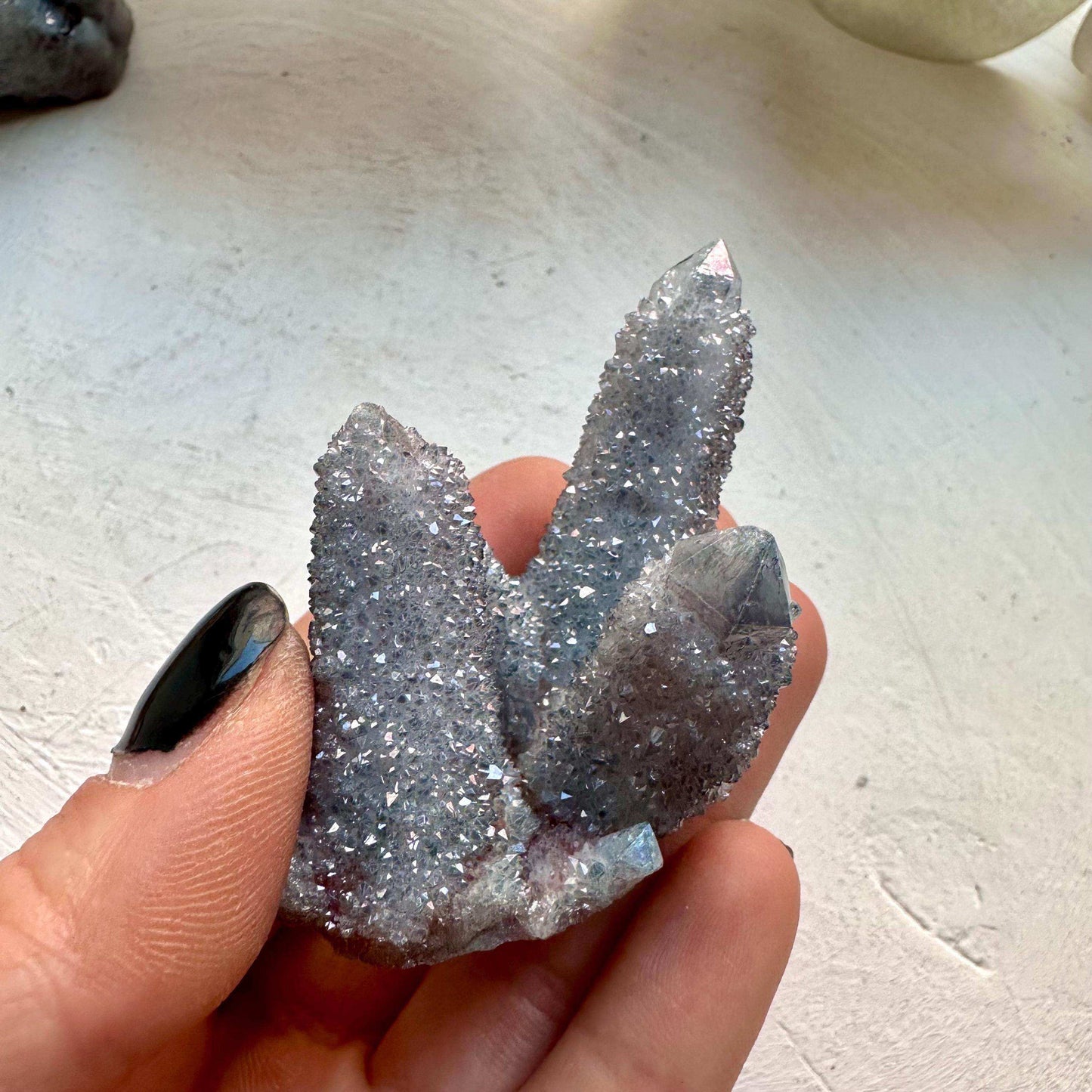Aqua Aura Spirit Quartz Cluster - GetYourCrystal