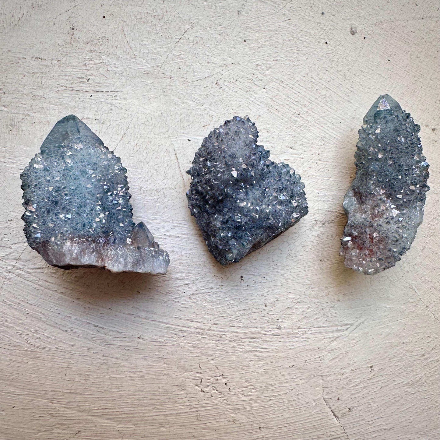 Aqua Aura Spirit Quartz Collection - 3 Pcs Lot - GetYourCrystal