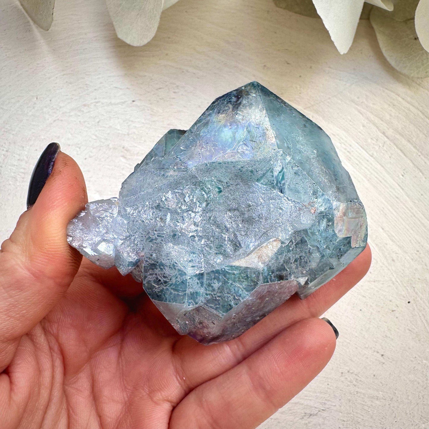 Double Terminated Aqua Aura Quartz - GetYourCrystal