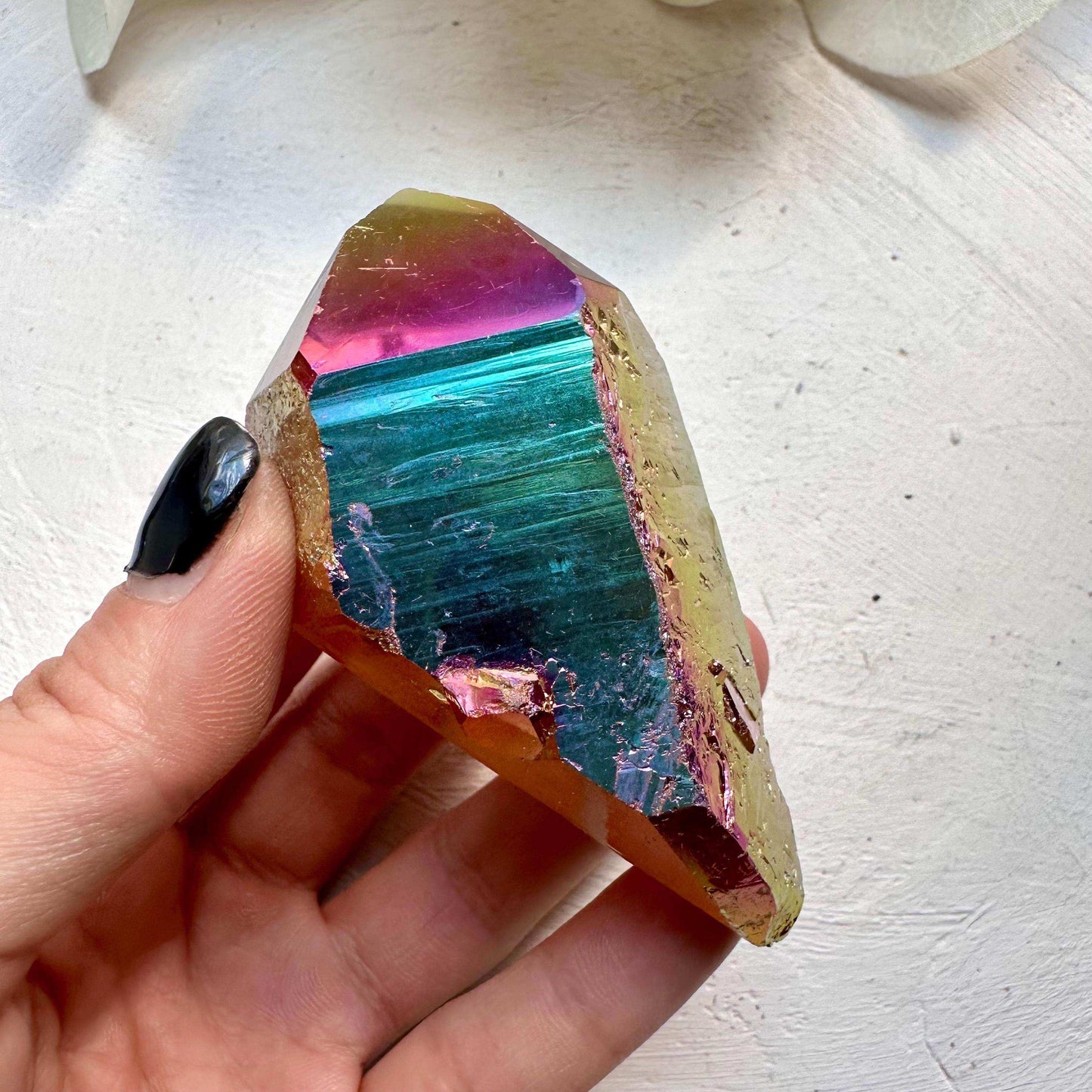 Sunset Aura Quartz | Double Terminated - GetYourCrystal