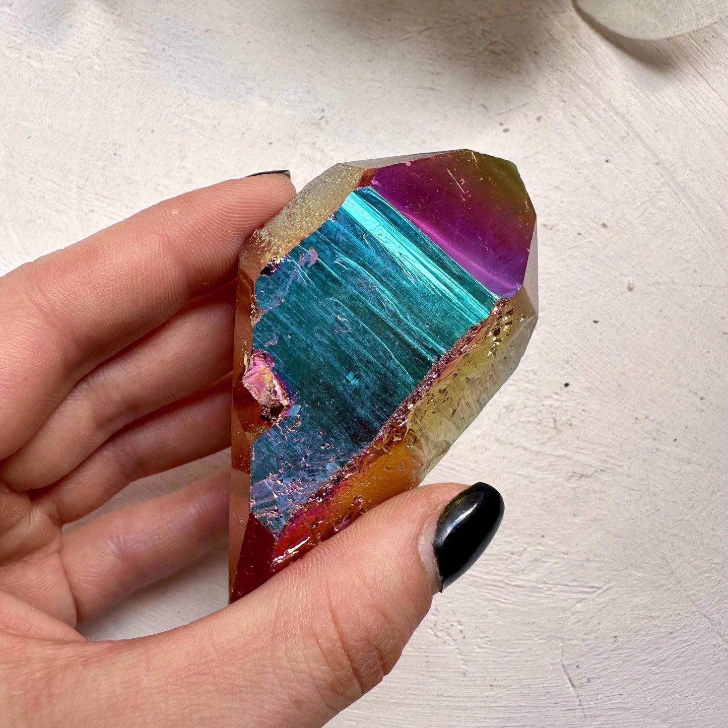 Sunset Aura Quartz | Double Terminated - GetYourCrystal
