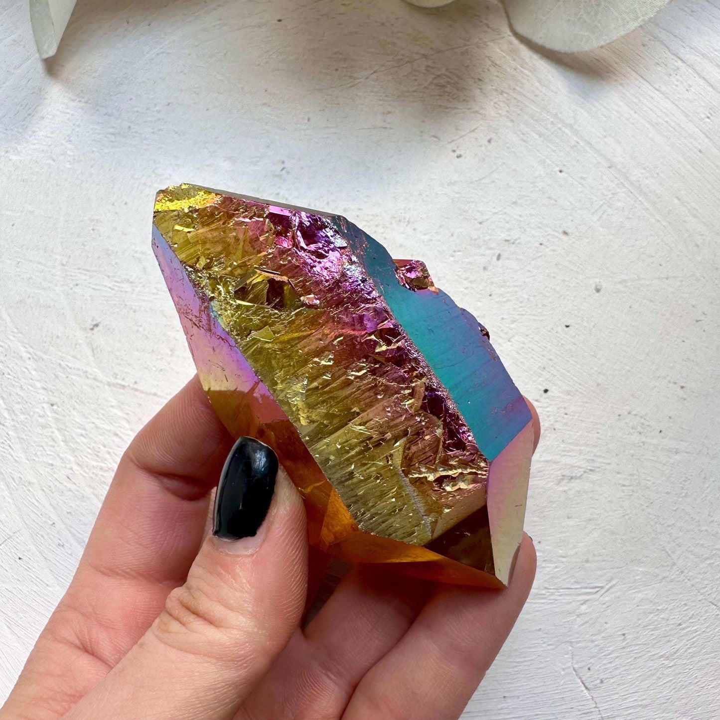 Sunset Aura Quartz | Double Terminated - GetYourCrystal