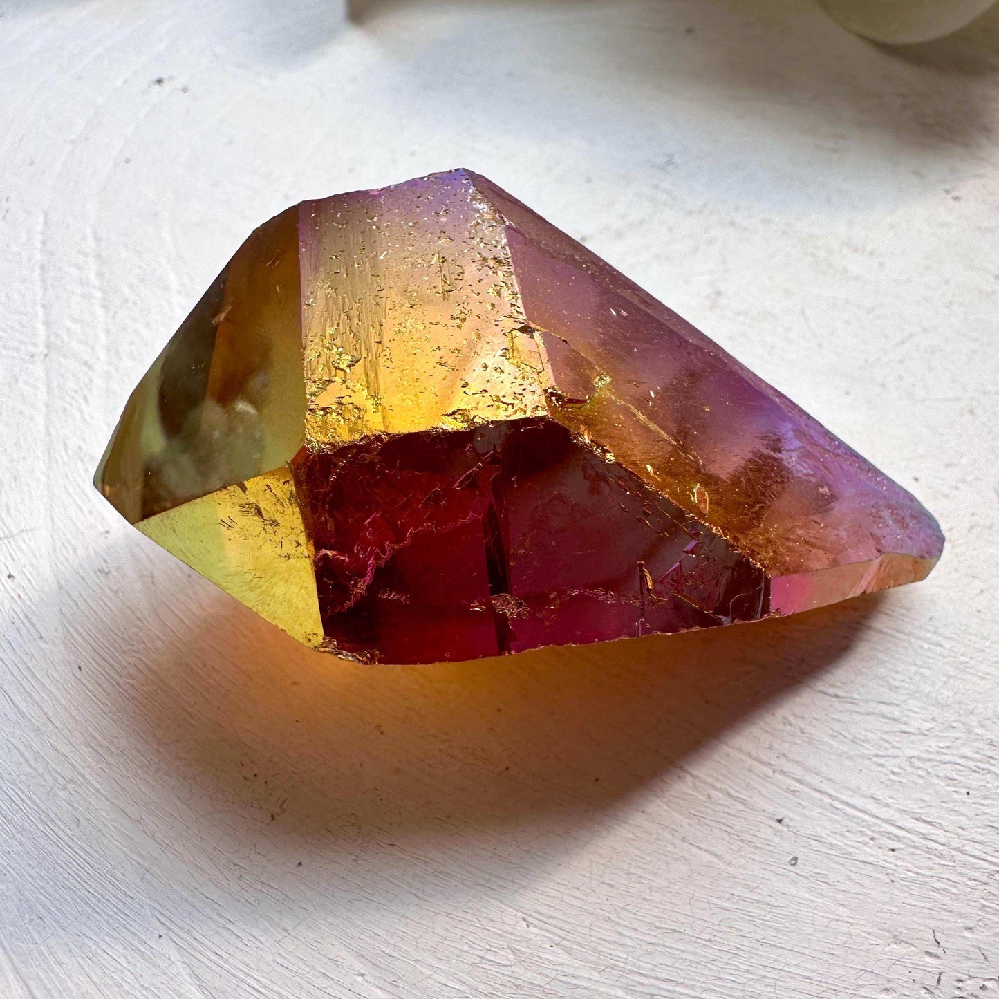 Sunset Aura Quartz | Double Terminated - GetYourCrystal