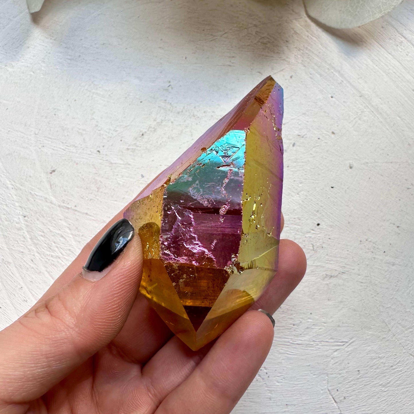 Sunset Aura Quartz | Double Terminated - GetYourCrystal