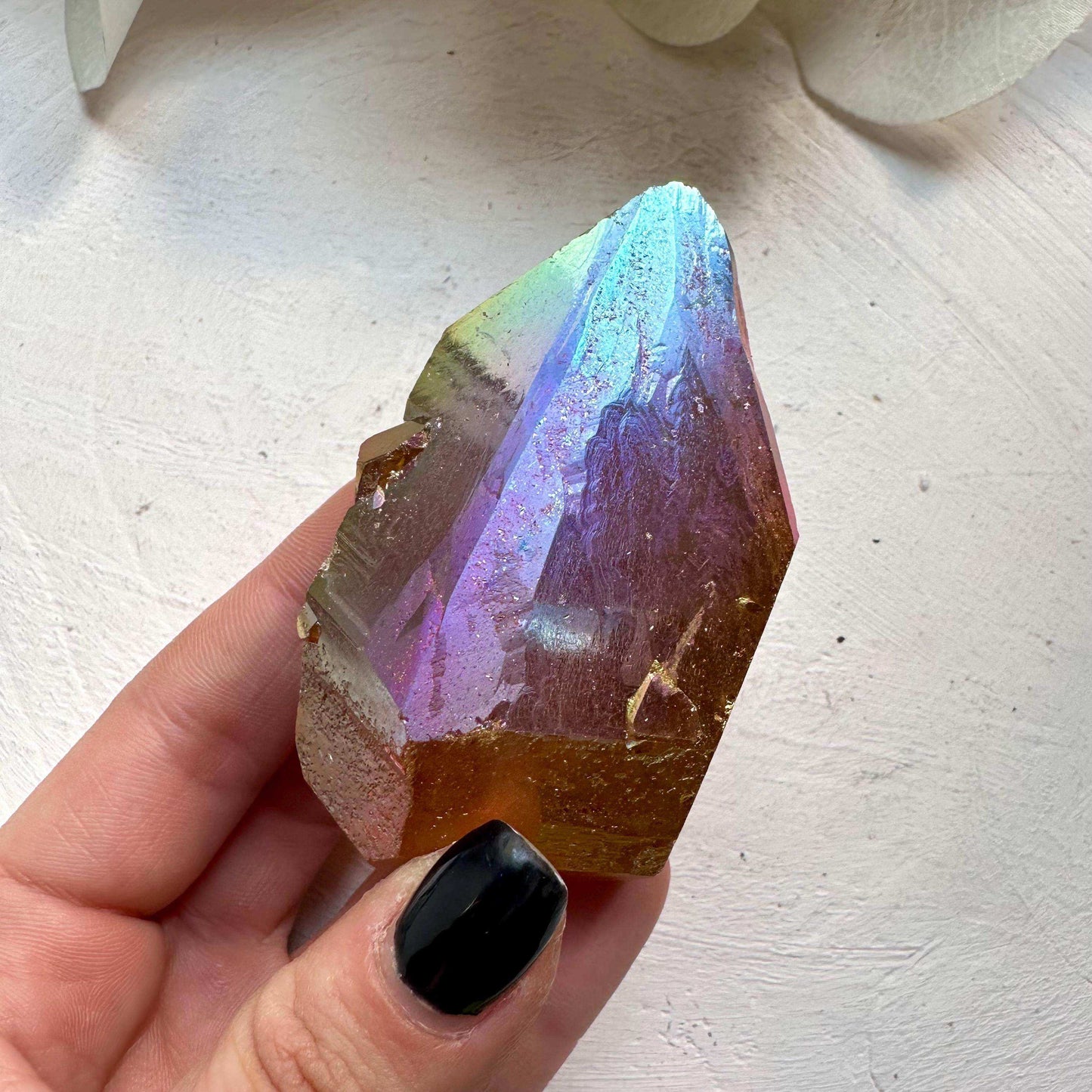 Sunset Aura Quartz | Double Terminated - GetYourCrystal