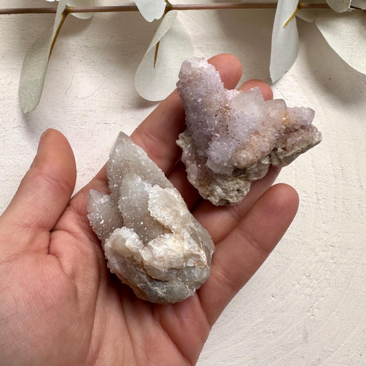 Spirit Quartz Cluster, Raw Spirit Quartz Crystal , Cactus Quartz - B QUALITY