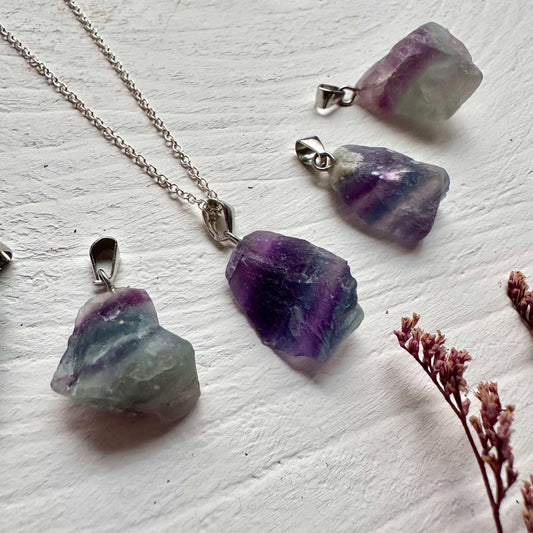 Rainbow Fluorite Pendant - GetYourCrystal