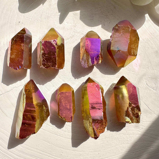 Sunset Aura Quartz Crystal | Your Choice of Crystal - GetYourCrystal