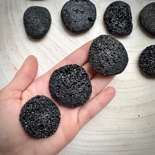 Lava Stone | Natural Volcanic Stone | Flat Crystals |