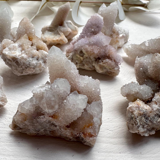 Spirit Quartz Cluster, Raw Spirit Quartz Crystal , Cactus Quartz - B QUALITY