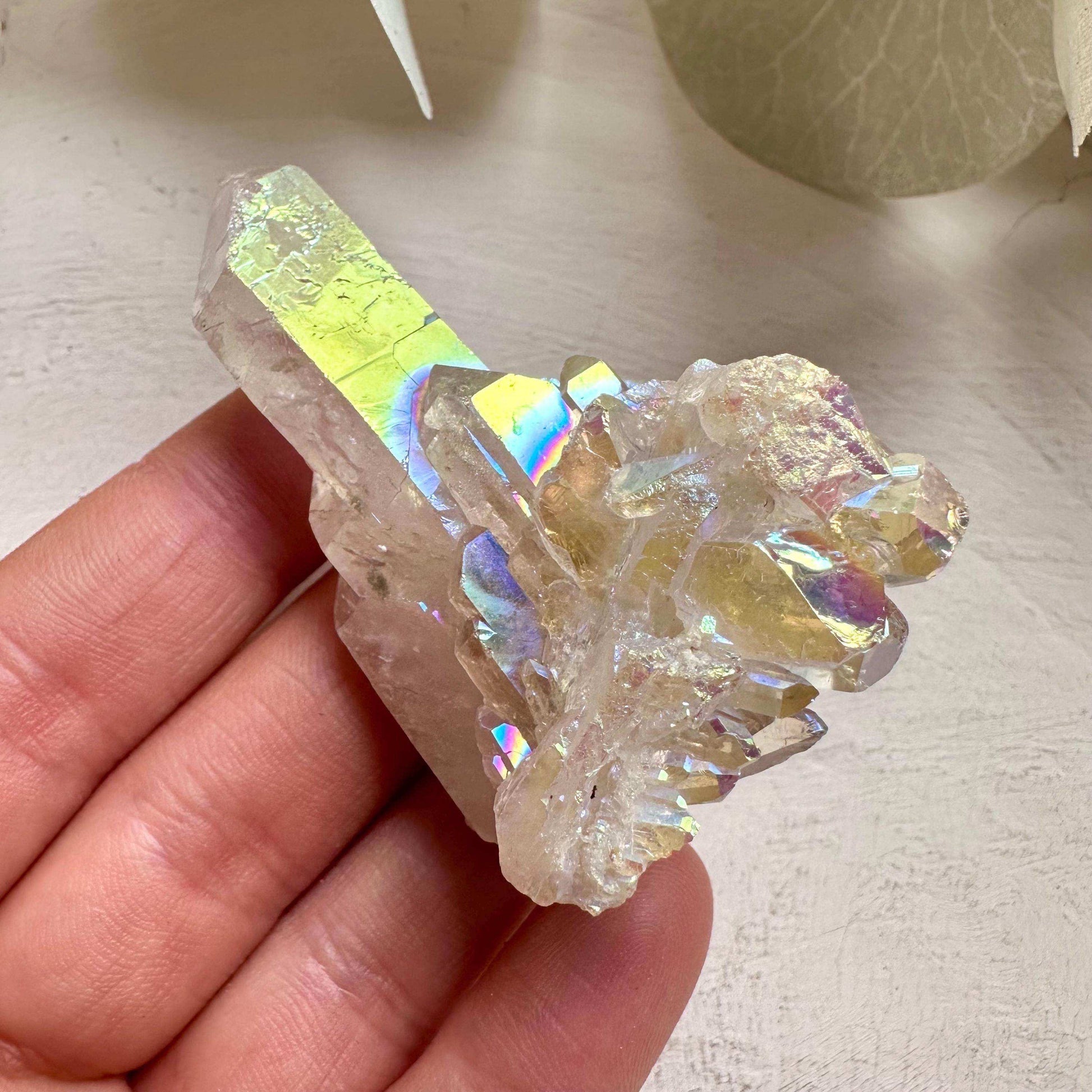 Angel Aura Quartz Cluster - GetYourCrystal