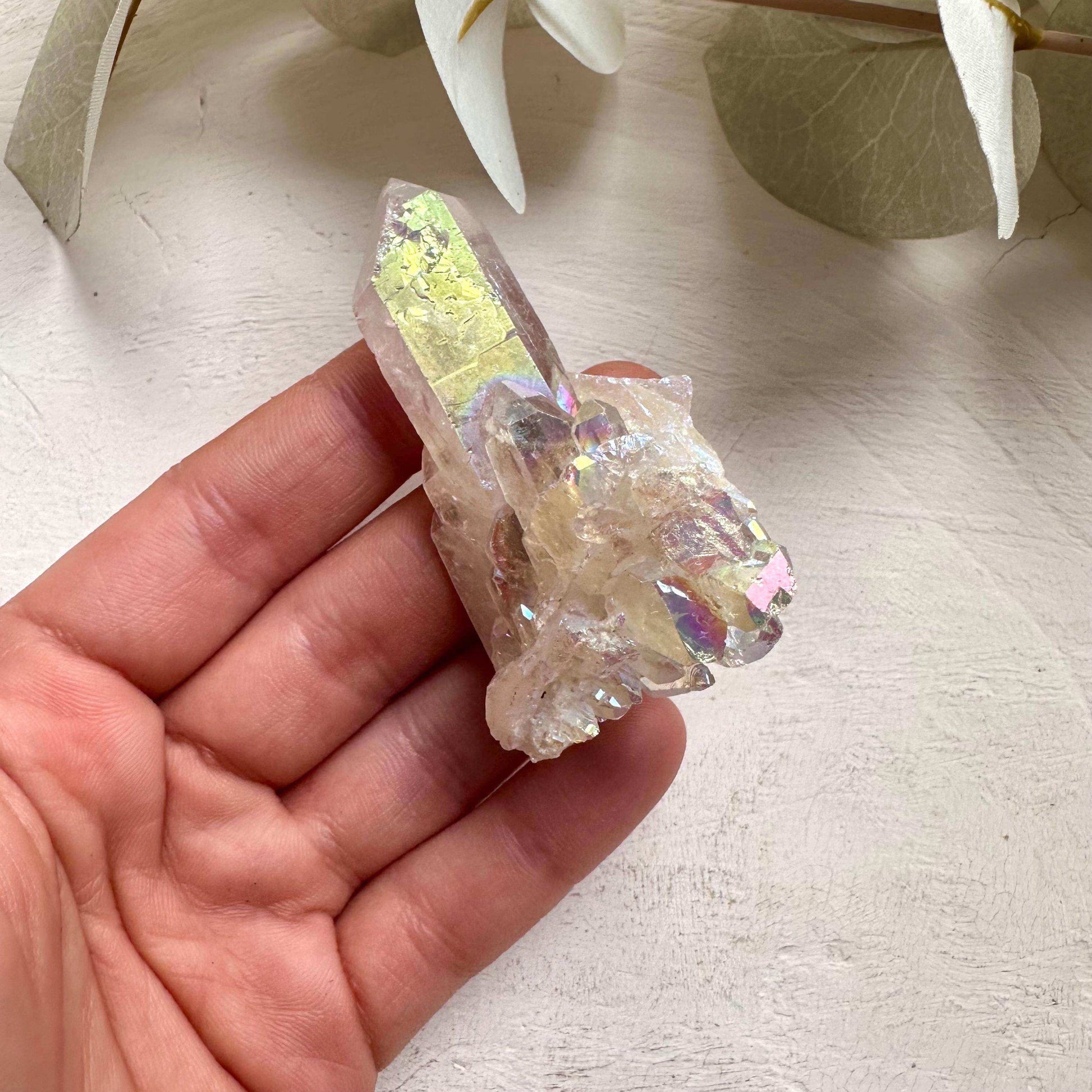 Angel Aura Quartz Cluster - GetYourCrystal