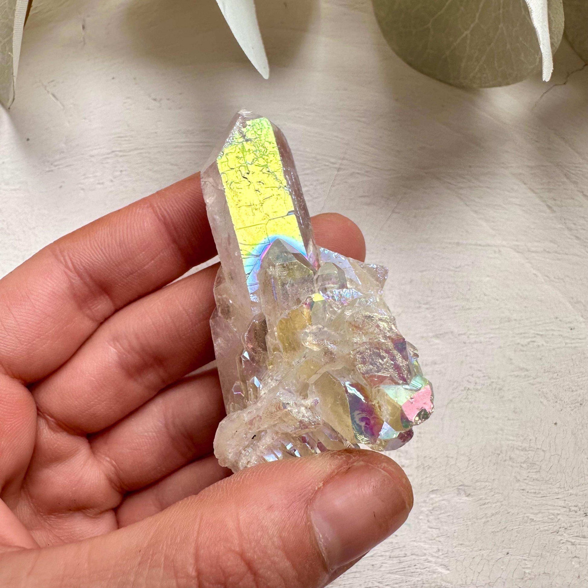 Angel Aura Quartz Cluster - GetYourCrystal