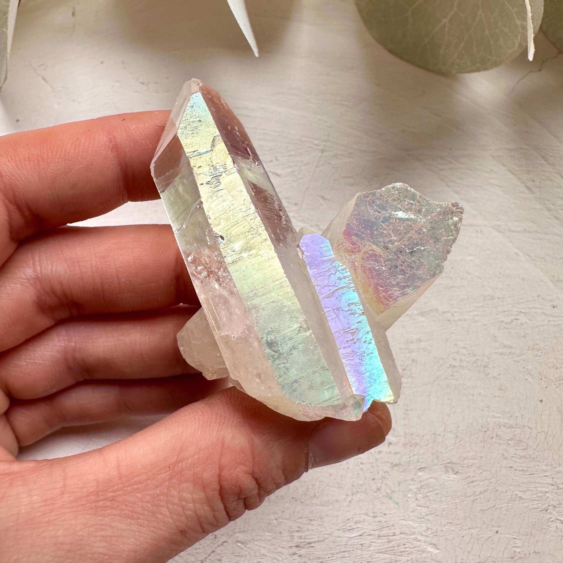 Angel Aura Quartz Cluster - GetYourCrystal