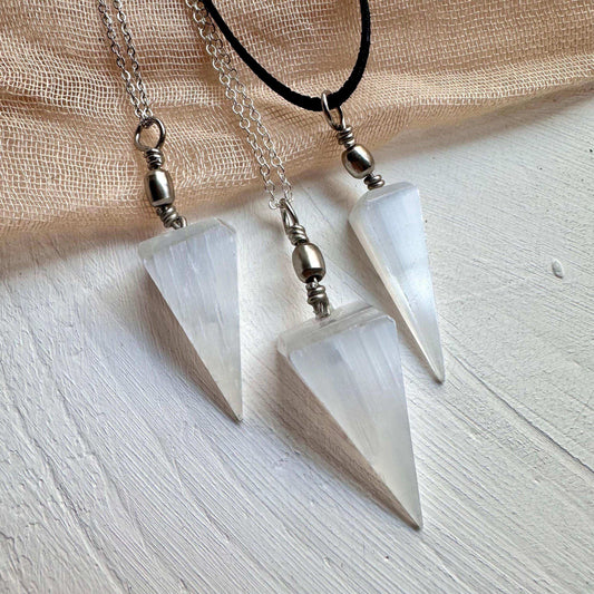 Selenite Pendant Necklace - GetYourCrystal