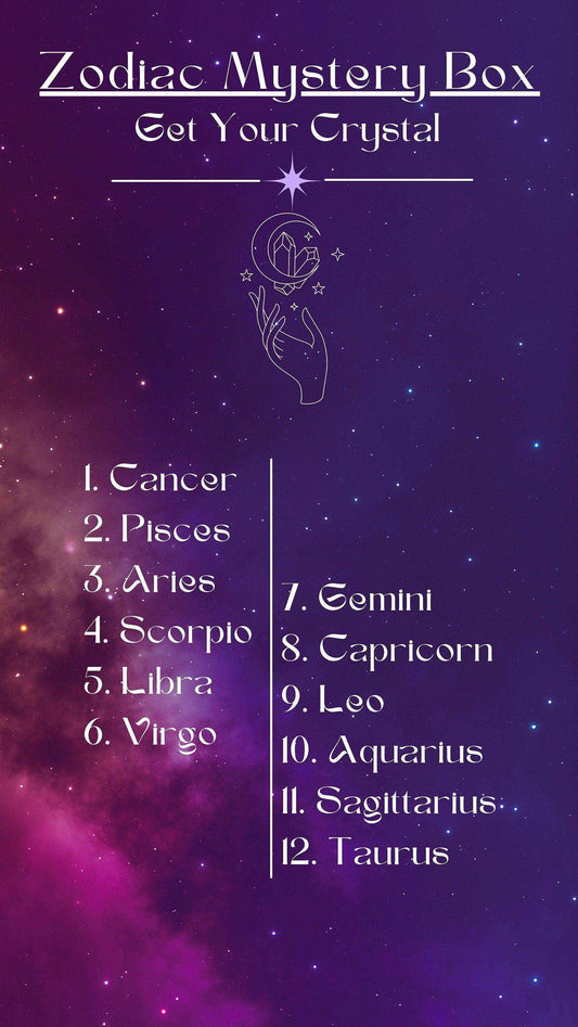 Crystal Mystery Box Zodiac Sign - GetYourCrystal