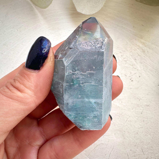 Aqua Aura Quartz Point - GetYourCrystal