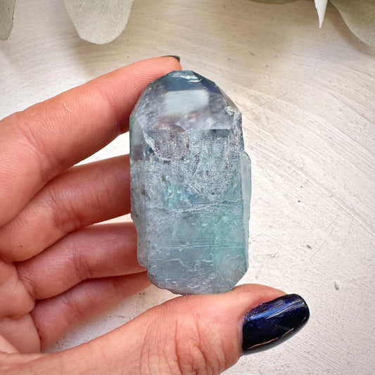 Aqua Aura Quartz Point - GetYourCrystal