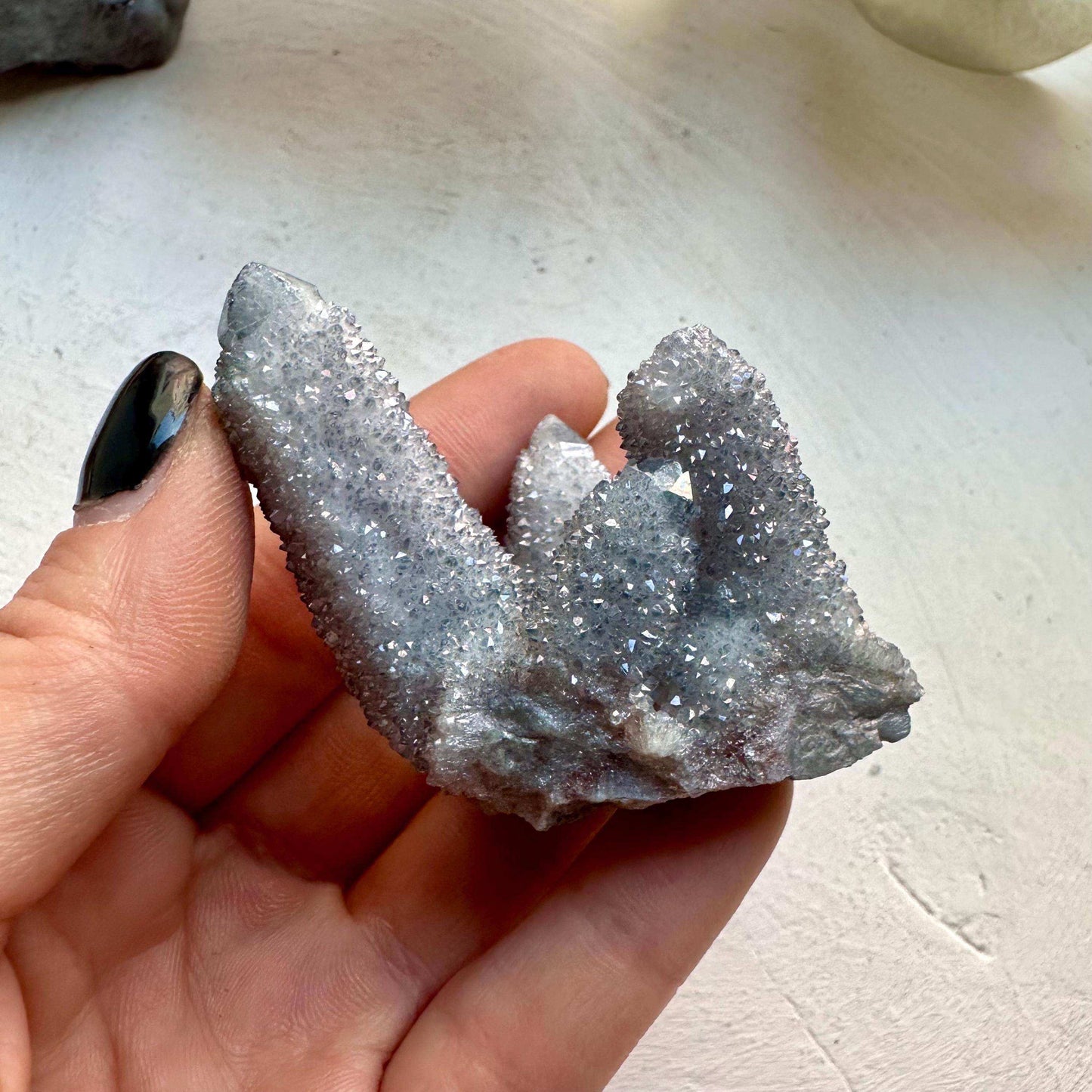 Aqua Aura Spirit Quartz Cluster - GetYourCrystal