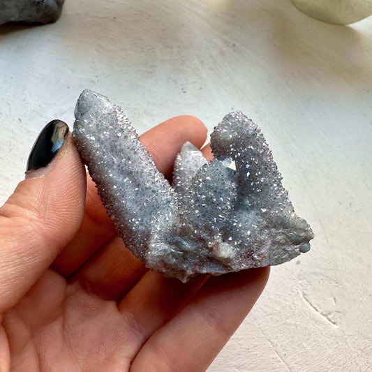 Aqua Aura Spirit Quartz Cluster - GetYourCrystal