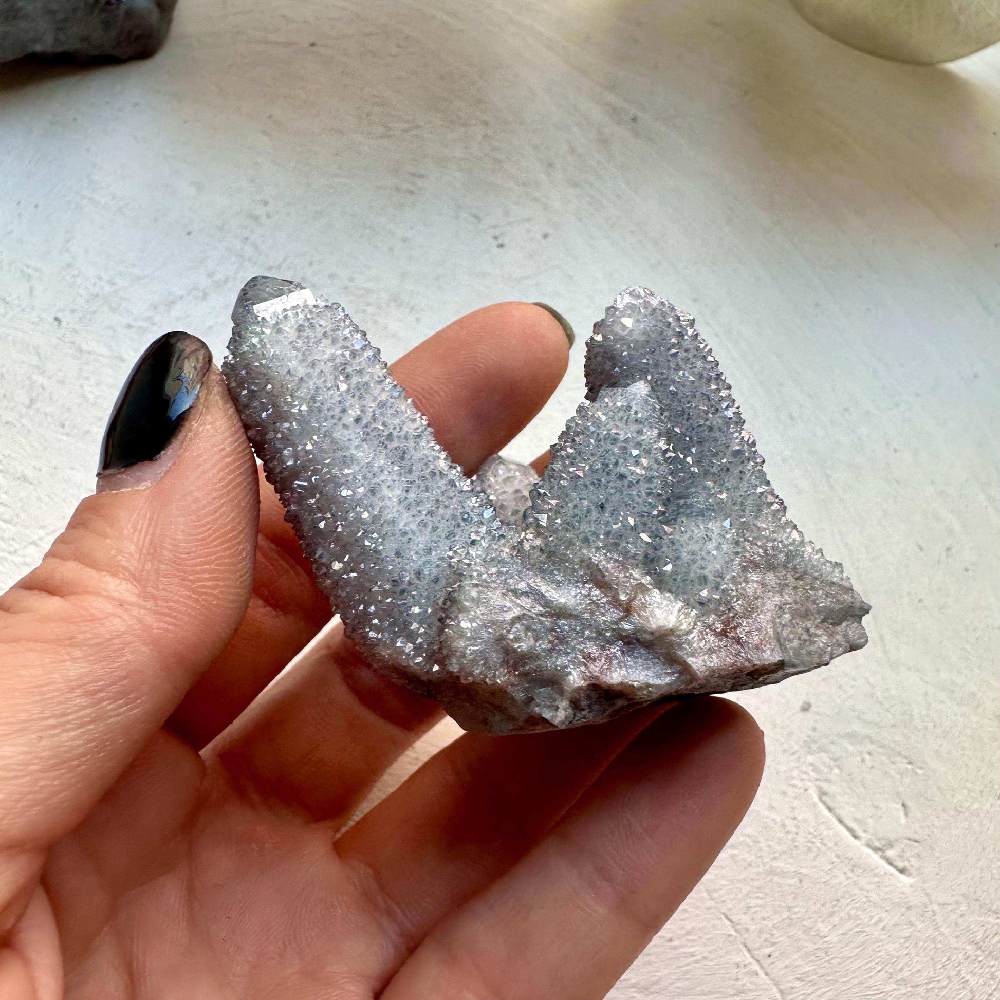 Aqua Aura Spirit Quartz Cluster - GetYourCrystal