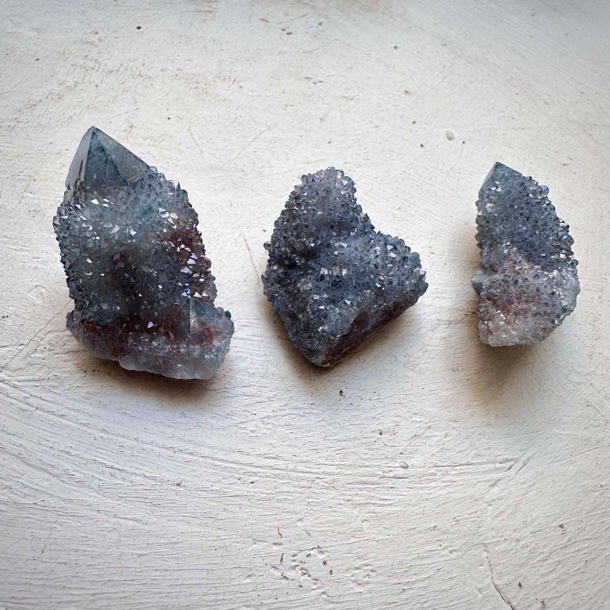 Aqua Aura Spirit Quartz Collection - 3 Pcs Lot - GetYourCrystal