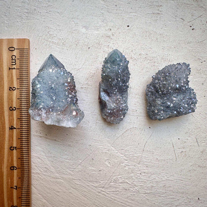 Aqua Aura Spirit Quartz Collection - 3 Pcs Lot - GetYourCrystal