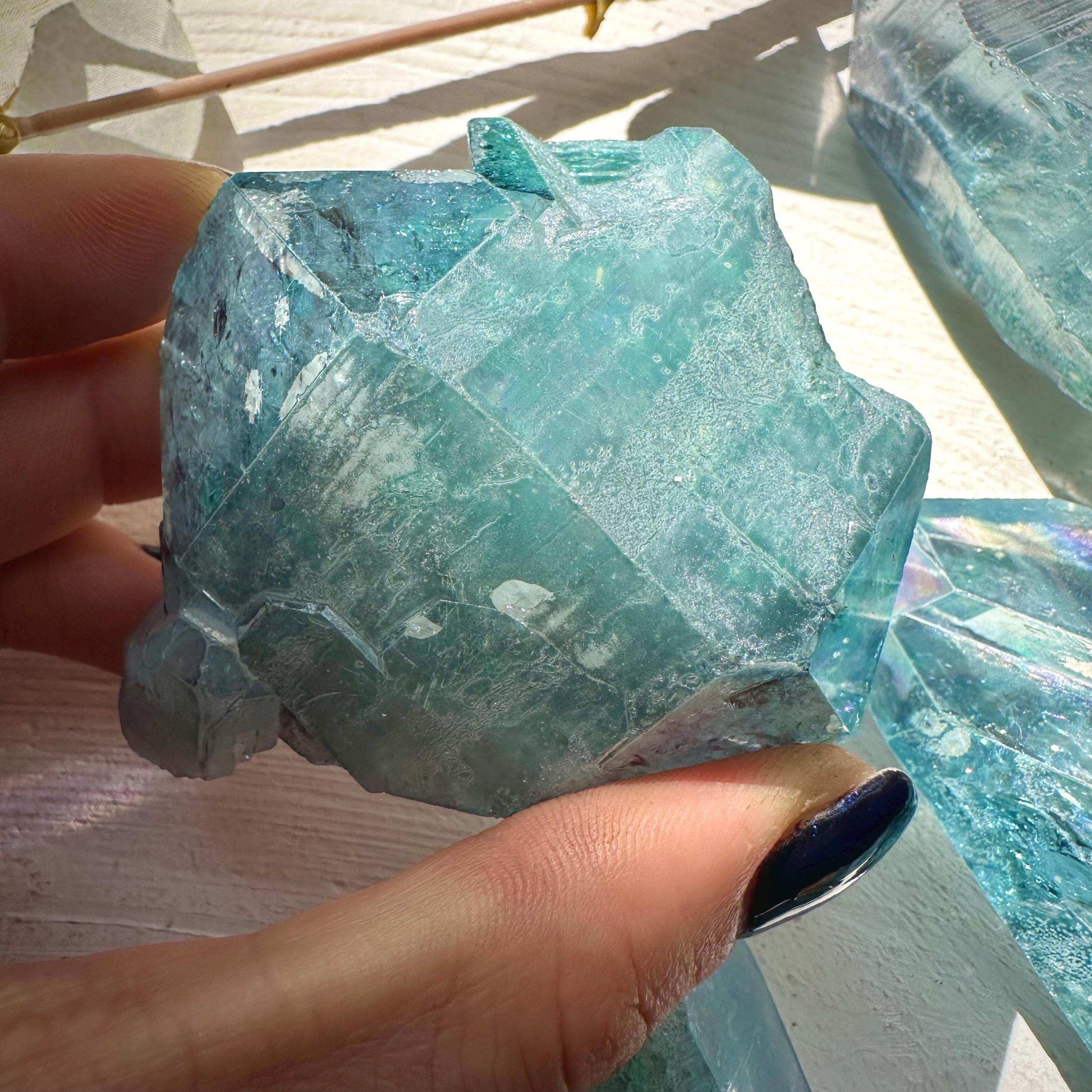 Double Terminated Aqua Aura Quartz - GetYourCrystal